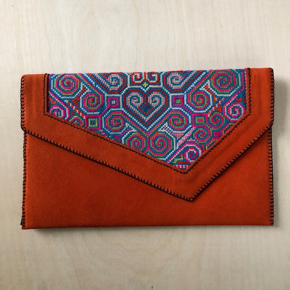 Envelope Clutch - One of a Kind - Orange